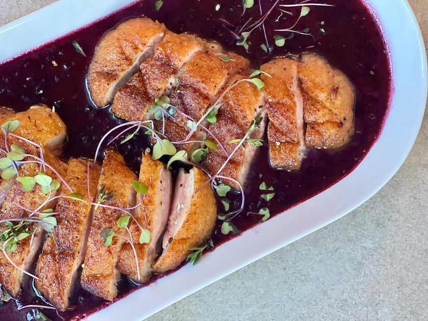 Duck Breast Confit & Wild Blueberry Pan Sauce BrocElite